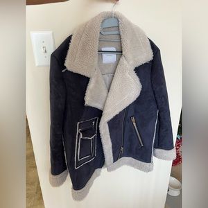 Navy Faux Jacket OS